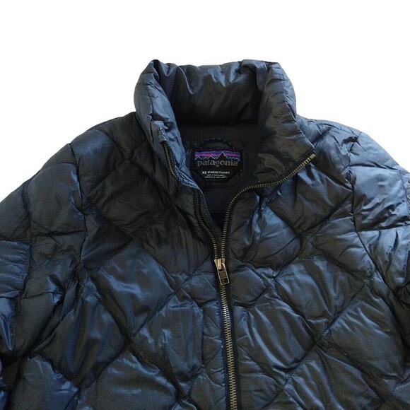 Patagonia Prow Bomber Jacket Size XS Smolder Blue Quilted Down Puffer Women’s - Picture 2 of 9